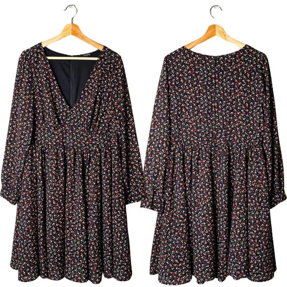 torrid Dresses & Skirts - Torrid Women's Size 12 Balloon Sleeve Floral Print Georgette V-Neck Mini Dress